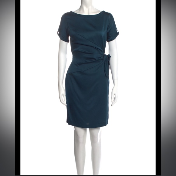 Diane Von Furstenberg Teal Blue Silk Dress. Size 4. - Picture 1 of 2